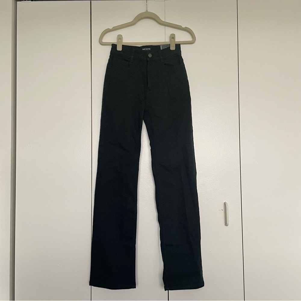 Frank & Oak - Jane Straight Leg Pants - Black - Size 0